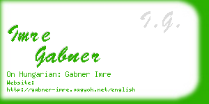 imre gabner business card